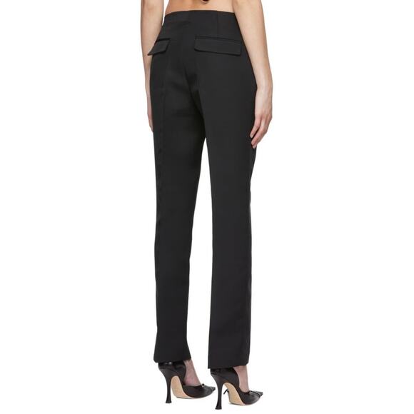 KHAITE Rainer Microfille Wool Blend Pants Size 10 - Picture 8 of 14